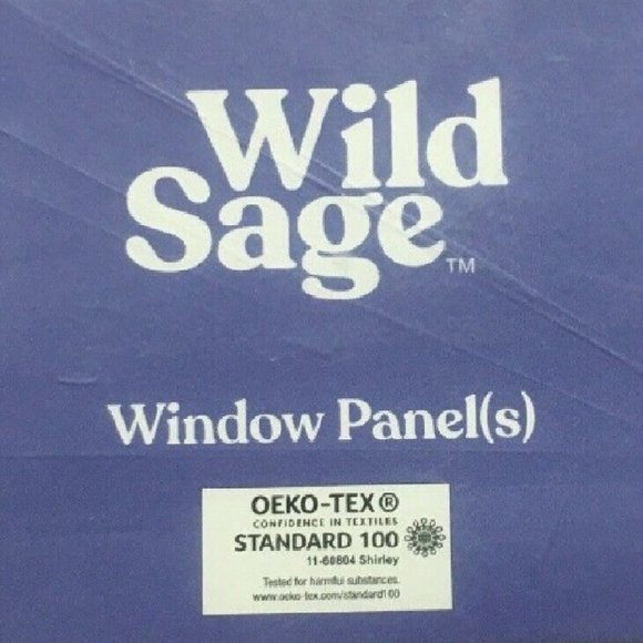 2 IRIS LAVENDER Wild Sage Tufted Triangle 108" x 50" Rod Pocket Window Curtains - Picture 2 of 4